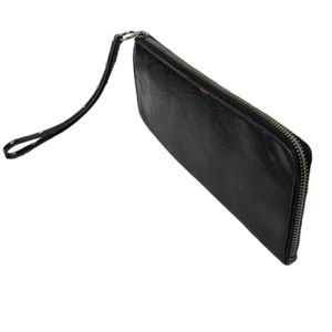 Shiraleah Chicago Wristlet Women's Black Faux Leather Clutch Wallet Zipper